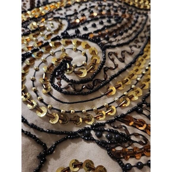 Basil Maude Hand Beaded Embellished A-line Skirt Sz 2 Boho Anthro Art To… - Picture 7 of 13